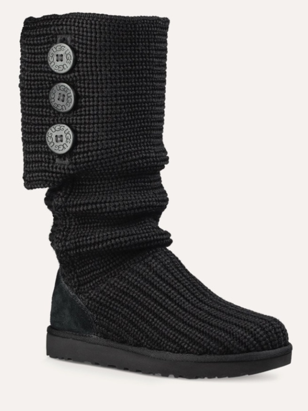 Ugg Classic Cardy Knit Boots Black Size 7